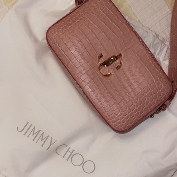 JIMMY CHOO VARENE CROCODILE-EFFECT CAMERA BAG - Picture 8 of 8